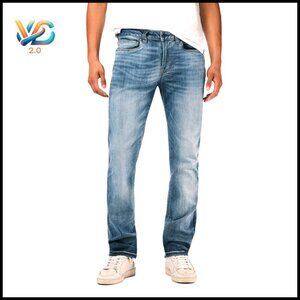 Slim Fit Men's Jeans, 84% Cotton, Tapered Cuff, Casual Workwear